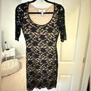 Badgley Mischka Black Lace Dress